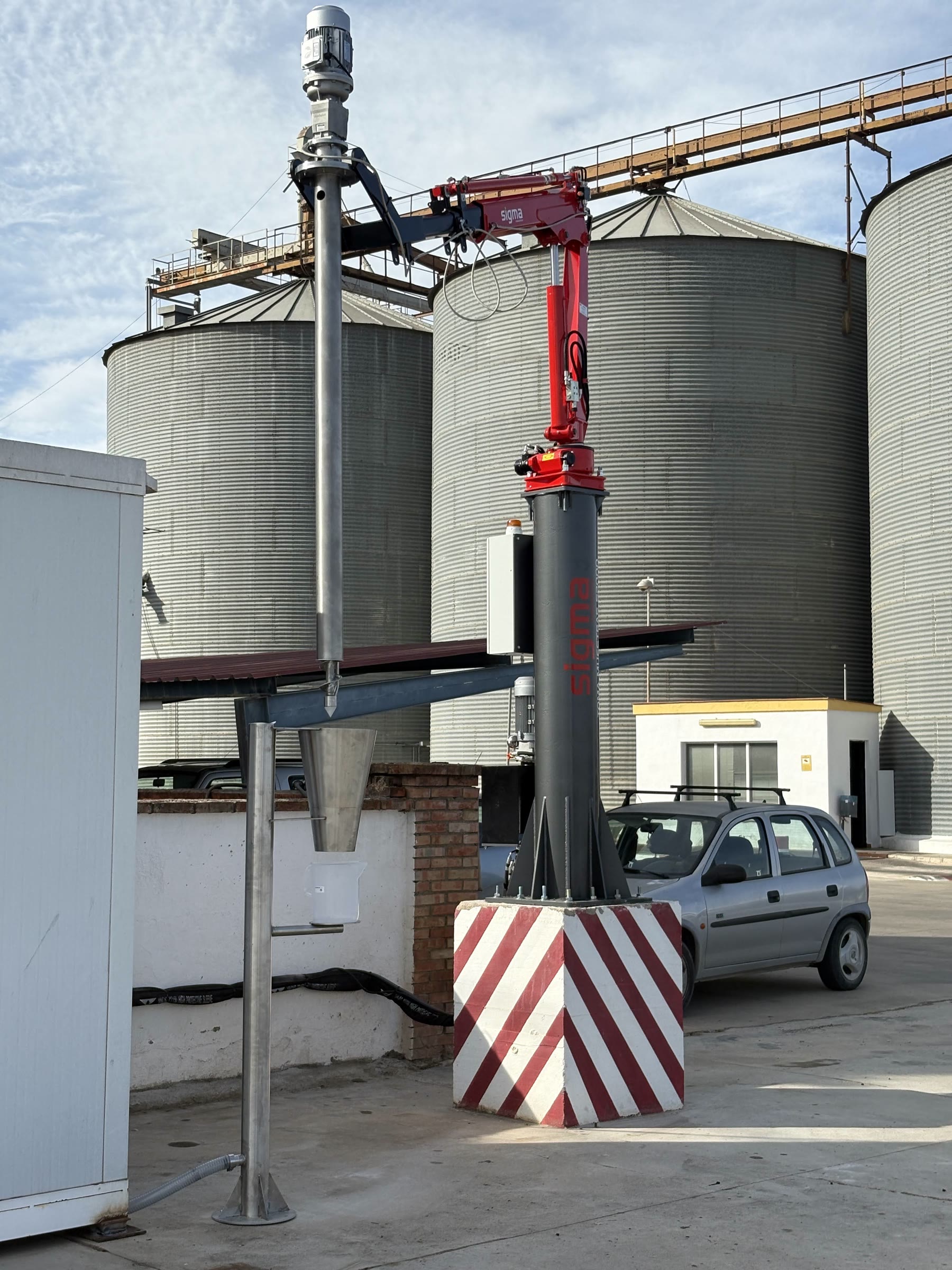 Equipo Sigma instalado en una recepción de aceituna