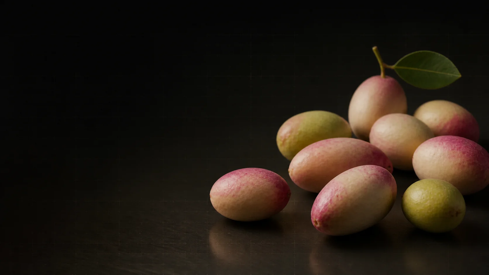 Ilustración conceptual de pistachos recién cosechados con su cubierta exterior