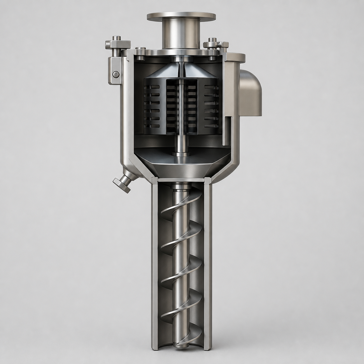 Render técnico profesional de la sonda Sigma centrífuga